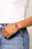 Desertscape Drive - Red Bracelet - Paparazzi Accessories Bracelet Bedazzle Me Pretty Mobile Fashion Boutique