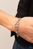 Desirable Dazzle - White Bracelet - Paparazzi Accessories Bracelet Bedazzle Me Pretty Mobile Fashion Boutique