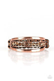Desperately CHIC-ing Attention - Copper Ring - Paparazzi Accessories Ring Bedazzle Me Pretty Mobile Fashion Boutique