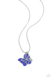 Detailed Dance - Blue Necklace - Paparazzi Accessories Necklace Bedazzle Me Pretty Mobile Fashion Boutique