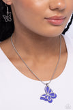 Detailed Dance - Blue Necklace - Paparazzi Accessories Necklace Bedazzle Me Pretty Mobile Fashion Boutique
