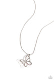 Detailed Dance - White Necklace - Paparazzi Accessories Necklace Bedazzle Me Pretty Mobile Fashion Boutique