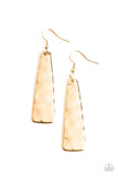 Detailed Definition - Gold Earrings - Paparazzi Accessories Earrings Bedazzle Me Pretty Mobile Fashion Boutique