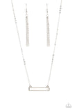 Devoted Darling - White Necklace - Paparazzi Accessories Necklace Bedazzle Me Pretty Mobile Fashion Boutique
