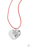 Devoted Daze - Red Necklace - Paparazzi Accessories Necklace Bedazzle Me Pretty Mobile Fashion Boutique