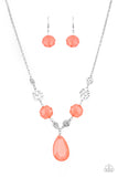 DEW What You Wanna DEW - Orange Necklace - Paparazzi Accessories Necklace Bedazzle Me Pretty Mobile Fashion Boutique