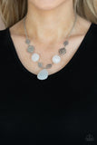 DEW What You Wanna DEW - White Necklace - Paparazzi Accessories Necklace Bedazzle Me Pretty Mobile Fashion Boutique