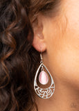 DEW You Feel Me? - Pink Earrings - Paparazzi Accessories Earrings Bedazzle Me Pretty Mobile Fashion Boutique