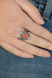 DEW Your Thing - Orange Ring - Paparazzi Accessories Ring Bedazzle Me Pretty Mobile Fashion Boutique