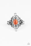 DEW Your Thing - Orange Ring - Paparazzi Accessories Ring Bedazzle Me Pretty Mobile Fashion Boutique