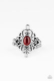 DEW Your Thing - Red Ring - Paparazzi Accessories Ring Bedazzle Me Pretty Mobile Fashion Boutique