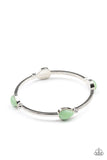 Dewdrop Dancing - Green Bracelet - Paparazzi Accessories Bracelet Bedazzle Me Pretty Mobile Fashion Boutique