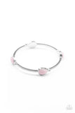Dewdrop Dancing - Pink Bracelet - Paparazzi Accessories Bracelet Bedazzle Me Pretty Mobile Fashion Boutique