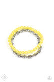 Dewy Dandelions - Yellow Bracelet - Paparazzi Accessories Bracelet Bedazzle Me Pretty Mobile Fashion Boutique