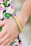 Dewy Dandelions - Yellow Bracelet - Paparazzi Accessories Bracelet Bedazzle Me Pretty Mobile Fashion Boutique