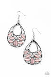 Dewy Dazzle - Pink Earrings - Paparazzi Accessories Earrings Bedazzle Me Pretty Mobile Fashion Boutique