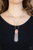 Dewy Desert - Pink Necklace - Paparazzi Accessories Necklace Bedazzle Me Pretty Mobile Fashion Boutique