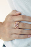 Di-VINE Design - Rose Gold Ring - Paparazzi Accessories Ring Bedazzle Me Pretty Mobile Fashion Boutique