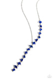 Diagonal Daydream - Blue Necklace - Paparazzi Accessories Necklace Bedazzle Me Pretty Mobile Fashion Boutique
