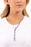 Diagonal Daydream - Blue Necklace - Paparazzi Accessories Necklace Bedazzle Me Pretty Mobile Fashion Boutique