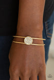 Dial Up The Dazzle - Gold Bracelet - Paparazzi Accessories Bracelet Bedazzle Me Pretty Mobile Fashion Boutique