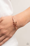 Did I FLUTTER? - Copper Bracelet - Paparazzi Accessories Bracelet Bedazzle Me Pretty Mobile Fashion Boutique