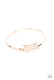 Did I FLUTTER? - Rose Gold Bracelet - Paparazzi Accessories Bracelet Bedazzle Me Pretty Mobile Fashion Boutique