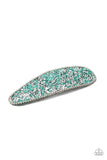 Didnt HAIR It From Me - Green Hair Clip - Paparazzi Accessories Hair Clip Bedazzle Me Pretty Mobile Fashion Boutique