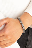 Dimensional Dazzle - Black Bracelet - Paparazzi Accessories Bracelet Bedazzle Me Pretty Mobile Fashion Boutique