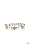 Dimensional Dazzle - Brown Bracelet - Paparazzi Accessories Bracelet Bedazzle Me Pretty Mobile Fashion Boutique