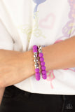 Dip and Dive - Purple Bracelet - Paparazzi Accessories Bracelet Bedazzle Me Pretty Mobile Fashion Boutique