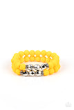 Dip and Dive - Yellow Bracelet - Paparazzi Accessories Bracelet Bedazzle Me Pretty Mobile Fashion Boutique