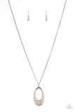 Dip Into Dazzle - White Necklace - Paparazzi Accessories Necklace Bedazzle Me Pretty Mobile Fashion Boutique