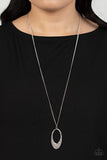 Dip Into Dazzle - White Necklace - Paparazzi Accessories Necklace Bedazzle Me Pretty Mobile Fashion Boutique