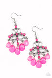 Dip It GLOW - Pink Earrings - Paparazzi Accessories Earrings Bedazzle Me Pretty Mobile Fashion Boutique