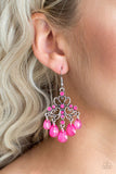 Dip It GLOW - Pink Earrings - Paparazzi Accessories Earrings Bedazzle Me Pretty Mobile Fashion Boutique