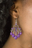 Dip It GLOW - Purple Earrings - Paparazzi Accessories Earrings Bedazzle Me Pretty Mobile Fashion Boutique