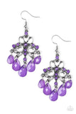 Dip It GLOW - Purple Earrings - Paparazzi Accessories Earrings Bedazzle Me Pretty Mobile Fashion Boutique