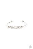 Disarming Dazzle - White Bracelet - Paparazzi Accessories Bracelet Bedazzle Me Pretty Mobile Fashion Boutique