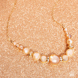 Disco Date - Gold Necklace - Paparazzi Accessories Necklace Bedazzle Me Pretty Mobile Fashion Boutique