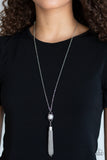 Diva Dance Party - Silver Necklace - Paparazzi Accessories Necklace Bedazzle Me Pretty Mobile Fashion Boutique