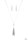 Diva Dance Party - Silver Necklace - Paparazzi Accessories Necklace Bedazzle Me Pretty Mobile Fashion Boutique