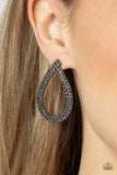 Diva Dust - Black Post Earrings - Paparazzi Accessories Post Earrings Bedazzle Me Pretty Mobile Fashion Boutique
