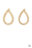 Diva Dust - Gold Post Earrings - Paparazzi Accessories Post Earrings Bedazzle Me Pretty Mobile Fashion Boutique