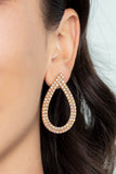 Diva Dust - Gold Post Earrings - Paparazzi Accessories Post Earrings Bedazzle Me Pretty Mobile Fashion Boutique
