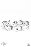 DIVA In Disguise - White Bracelet - Paparazzi Accessories Bracelet FS-Bedazzle Me Pretty Mobile Fashion Boutique
