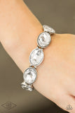 DIVA In Disguise - White Bracelet - Paparazzi Accessories Bracelet FS-Bedazzle Me Pretty Mobile Fashion Boutique