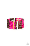 Dive into Maldives - Pink Bracelet - Paparazzi Accessories Bracelet Bedazzle Me Pretty Mobile Fashion Boutique