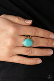 Divine Deserts - Brass Ring - Paparazzi Accessories Ring Bedazzle Me Pretty Mobile Fashion Boutique