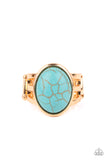 Divine Deserts - Gold Ring - Paparazzi Accessories Ring Bedazzle Me Pretty Mobile Fashion Boutique